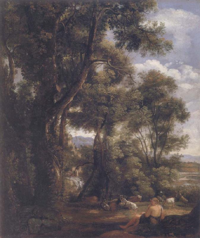 John Constable Landscape with goatherd and goats after Claude 1823 oil painting picture